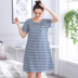 Mùa hè nightdress cotton lỏng ladies XL cộng với chất béo MM200 kg phụ nữ mang thai ăn mặc đồ ngủ mùa hè shop đồ lót đẹp giá rẻ Đêm đầm