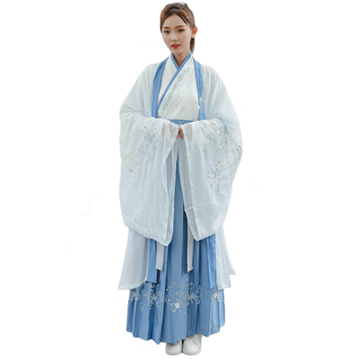 Han và triều đại Tang gốc cải thiện Hanfu men trở lại với phong cách cổ xưa CP nạp Trung Quốc phong cách vài sinh viên trang phục mùa hè phụ nữ Áo khoác đôi