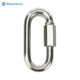 Thép không gỉ Meilong khóa khóa an toàn móc có khóa hợp kim nhôm chắc chắn Móc chìa khóa ba lô D-loại carabiner dây đai an toàn toàn thân