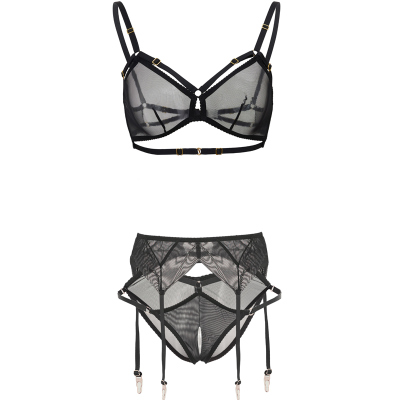 性感网纱内衣套装管阿姨十点半C-033纯色文胸内裤3件套赠大腿袜-淘宝网 性感网纱内衣套装管阿姨十点半C-033纯色文胸内裤3件套赠大腿袜-淘宝网