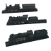 4D mới hoài cổ loạt xe lửa trong nước mô hình tĩnh không có keo mini tàu lắp ráp đồ chơi bằng nhựa phiên bản sưu tập