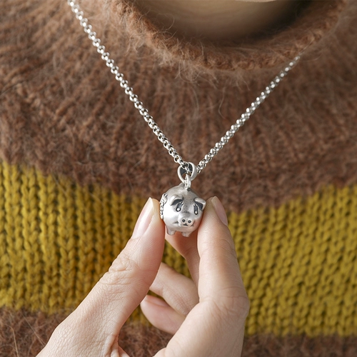 Серебряный браслет, ожерелье, подвеска, свитер, милый оберег на день рождения, серебро 925 пробы, на удачу