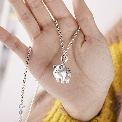 Серебряный браслет, ожерелье, подвеска, свитер, милый оберег на день рождения, серебро 925 пробы, на удачу