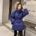 Mùa đông 2018 phiên bản Hàn Quốc mới của cổ áo cổ áo nhỏ mỏng xuống áo khoác nữ sinh viên eo túi nhỏ - Bông áo phao đen nữ Bông