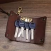 Vintage handmade nam và nữ túi da túi chìa khóa túi xe điều khiển từ xa túi rau rám nắng lớp da đồng khóa - Trường hợp chính