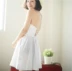 Châu âu và Hoa Kỳ AA retro văn học sexy backless ren đu lớn bãi biển váy bên bờ biển kỳ nghỉ dây đeo váy nữ mùa hè