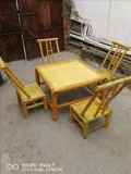 На открытом воздухе бамбуковый столика бамбука из бамбука бамбука из бамбука и стул Комбинированные бамбуковые стулья бамбуко