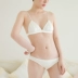 Mimi Garden đồ lót lụa đặt vòng thép hình tam giác Pháp bra bralette lụa tinh khiết - Bộ đồ lót