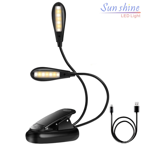 Светодиодное портативное чтение для путешествий, полочное освещение с зарядкой, освещение для пианино, Amazon, защита глаз