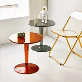 Северный минималистский современный прозрачный маленький кофейный столик чайный стол