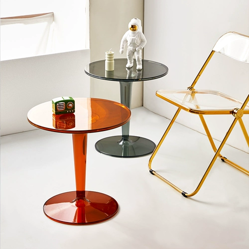 Северный минималистский современный прозрачный маленький кофейный столик чайный стол