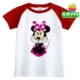 Quần áo trẻ em Minnie Mickey quần áo nam nữ rộng rãi C08 áo thun cotton ngắn tay cho gia đình cha mẹ và con mùa hè mới - Áo thun