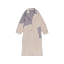 COTRE Thiết kế độc lập Đường màu tím tím + mơ Màu len phù hợp với áo khoác hai mặt dài