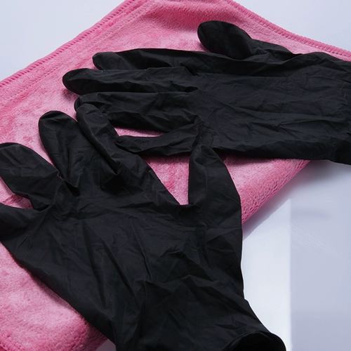 Черные пластиковые силикагелевые перчатки