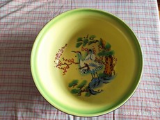Стакан 5-60年代公私合营时期金龍牌松鹤常青38公分深行洋盆搪瓷大盆