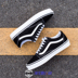 Vans OLD SKOOL màu đen và trắng vải tinh khiết cổ điển cắt thấp giày thông thường giày nam và nữ VN000ZDF1WX - Plimsolls giay the thao nam Plimsolls