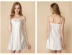 Phiên bản Hàn Quốc của mùa hè lụa trắng nữ dây đeo váy ngủ lụa băng mùa hè lụa gợi cảm màu đen giả đồ ngủ - Đêm đầm