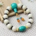 White Bodhi Root Bracelet Đơn nhẫn mật độ cao Hạt thô White Jade Bodhi Bead Bracelet Nam và nữ Người yêu Quà tặng vòng gỗ huyết long Vòng đeo tay Clasp