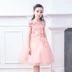 2018 big boy một vai hồng váy cô gái tiệc sinh nhật váy đầm trẻ em váy công chúa Váy trẻ em