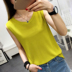 Băng lụa đan yếm trong cho mùa hè của phụ nữ ngắn ngắn mới đáy áo mặc lỏng tay T-Shirt top thời trang công sở nữ Áo ba lỗ