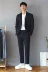 Bộ đồ vest nam phù hợp với phiên bản Hàn Quốc của xu hướng Slim đẹp trai chú rể chuyên nghiệp mặc bộ đồ nhỏ hai bộ kiểu Anh - Suit phù hợp áo comple Suit phù hợp