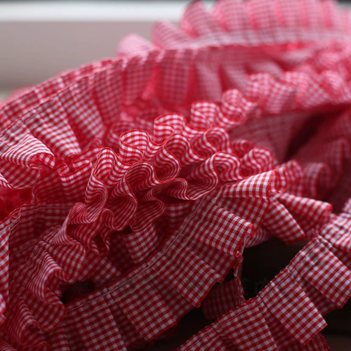 4см Chaoyang Plaid Webming Folds Декоративная кружевная юбка
