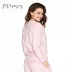 Sự quyến rũ của đêm giao thừa sang trọng vải phục vụ phụ nữ áo ngủ ấm áp tay áo dài - Pyjama Pyjama