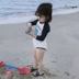 Đồ bơi một mảnh trẻ em Áo dài tay chống nắng cho bé gái Áo tắm dễ thương Hàn Quốc Áo tắm suối nước nóng cho bé trai Đồ bơi trẻ em