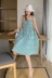 Phong cách bình dị của SUNA QUEEN Jacquard kẻ sọc splayed thiết kế dải phân cách bánh váy nữ lin - Sản phẩm HOT