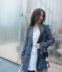 2018 đầu mùa thu kẻ sọc mới phù hợp với nhỏ nữ eo retro Hàn Quốc phiên bản của tính khí trong đoạn dài giản dị máy cẩn thận áo khoác mẫu áo vest nữ tay lỡ Business Suit