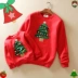 Mùa đông mới, gia đình bé trai và bé gái vừa cài đặt Giáng sinh phiên bản Hàn Quốc của những người yêu thích áo phông cotton và áo len dày của cha mẹ quần áo trẻ sơ sinh Trang phục dành cho cha mẹ và con