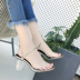 Mùa hè 2018 phiên bản mới của Hàn Quốc trong suốt với đôi sandal dày nữ với đôi giày cao gót nhỏ hoang dã gợi cảm sandal nữ đẹp Sandal