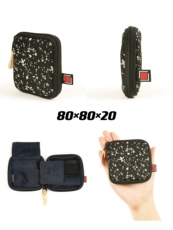 Сумка Сумка бак 章小蕙推荐 日本artisan artist小众黑色闪亮星星光点收纳化妆包