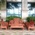 Sofa Mahogany sofa hoa phong cảnh Miến Điện sáu mảnh gỗ hồng mộc sofa gỗ phong cách Trung Quốc đồ nội thất phòng khách sofa - Bộ đồ nội thất