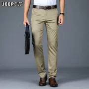 Jeep JEEP nam mùa xuân, mùa hè và mùa thu mỏng phần kinh doanh quần âu nam thẳng quần dài Tiansi quần dài - Quần