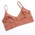 Cotton Pháp không có vòng thép thoải mái bralette bra đặt ngực nhỏ phụ nữ thoáng khí kiểu vest mỏng - Bộ đồ lót