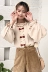 Mùa thu mới 2019 Nhật Bản ngọt ngào gỗ mộc nhĩ Nhật Bản áo sơ mi tay dài mỏng hoang dã - Áo sơ mi