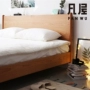[Trường hợp nhà lều tuyết đôi] Bắc Âu gốc retro đen óc chó rắn gỗ anh đào gỗ gói vận chuyển lắp đặt - Giường bộ giường ngủ