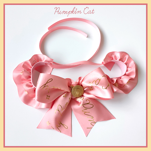 Neck Ring - Pink (One)【 Slow mass 】 Pumpkin cat Candy Boxes lovely Gift box Headwear hair hoop Small things Neck ring KC