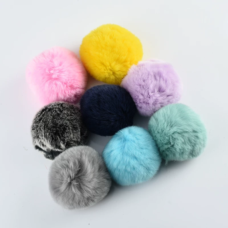 Hair rope, accessory with accessories, puffer ball, pendant, keychain handmade, DIY, 8cm