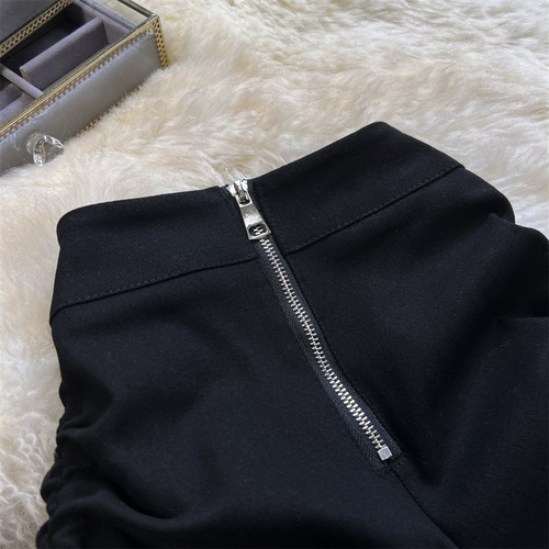 Черные дизайнерские весенние шорты, летние штаны, эластичные румяна, высокая талия, на шнурках, в обтяжку, тренд сезона, популярно в интернете, облегающий крой