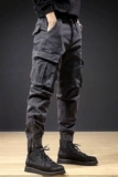 Мужские осенние штаны с молнией, в корейском стиле