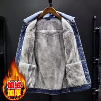 Джинсовая мужская демисезонная куртка, утепленная трендовая удерживающая тепло одежда