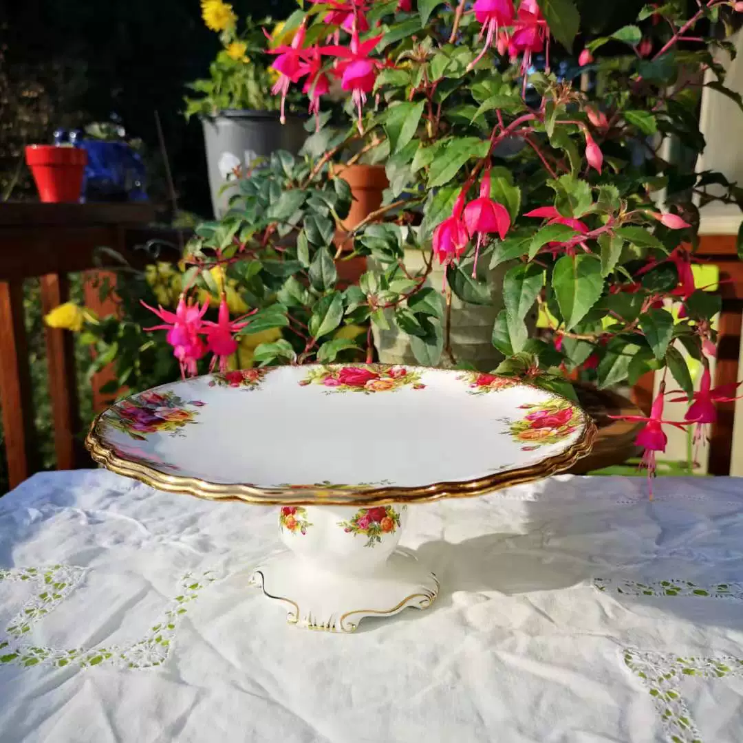 Западная фарфоровая коллекция Royal Albert Old Town Rose Торт-диск серия