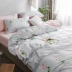 Bắc âu nhỏ tươi ins bông bốn mảnh cotton mục vụ gió quilt cover tấm giường nệm đặt 1.8 m bộ đồ giường