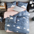 Đơn giản Hàn Quốc cotton bốn mảnh phim hoạt hình cotton linen quilt cover giường bộ 4 bộ 1.8 m1.5 mét bộ đồ giường Bộ đồ giường bốn mảnh