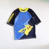 Футболка с коротким рукавом для мальчиков, мультяшный летний быстросохнущий купальник, европейский стиль, защита от солнца