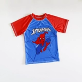 Футболка с коротким рукавом для мальчиков, мультяшный летний быстросохнущий купальник, европейский стиль, защита от солнца