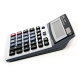 Deli 1654 большой калькулятор с 12 -битным экраном с ручным отключением Солнечный двойной финансовый калькулятор