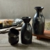 Bộ rượu bằng gốm nung nhiệt độ cao ba điểm đặt nồi sake theo phong cách Nhật Bản Sake cup đặt rượu vang trắng rượu mạnh